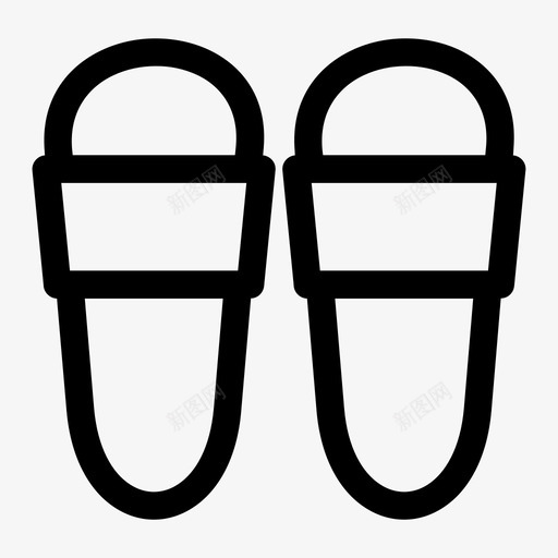拖鞋人字拖脚图标svg_新图网 https://ixintu.com 人字拖 凉鞋 房子拖鞋 拖鞋 脚