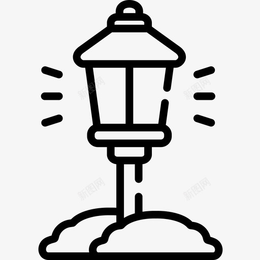路灯园艺60直线型图标svg_新图网 https://ixintu.com 园艺 直线 线型 路灯