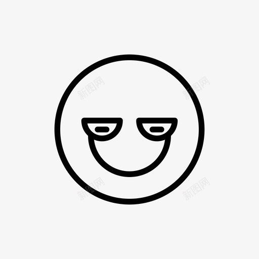 微笑表情脸图标svg_新图网 https://ixintu.com 微笑 情绪 表情