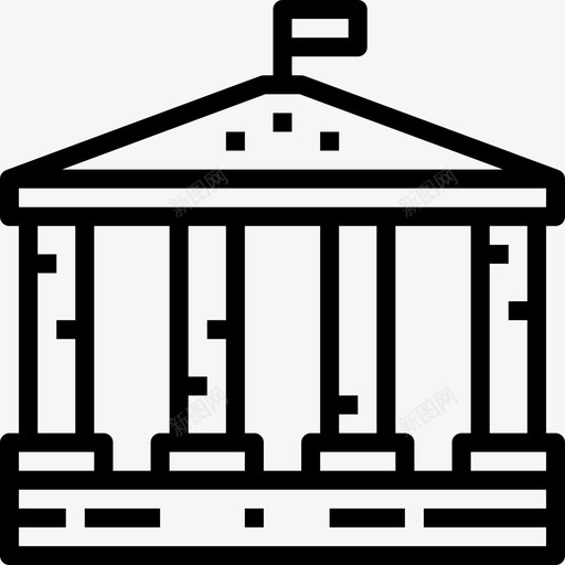 大英博物馆65号楼直线型图标svg_新图网 https://ixintu.com 65号楼 博物馆 大英 直线 线型