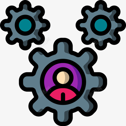 Cogs招募4线性颜色图标svg_新图网 https://ixintu.com Cogs 招募 线性 颜色