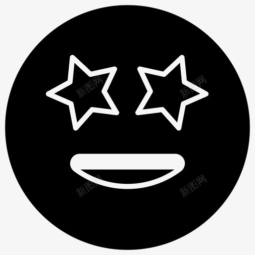 星眼表情符号表情符号情感图标svg_新图网 https://ixintu.com estareyes表情符号 情感 星眼表情符号 表情符号 表情符号矢量图标