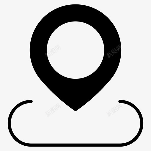 定位销定位地图图标svg_新图网 https://ixintu.com 地图 定位