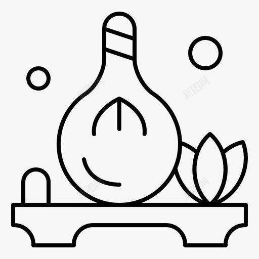 香草芳香精油图标svg_新图网 https://ixintu.com spa spa和放松 精油 芳香 香草
