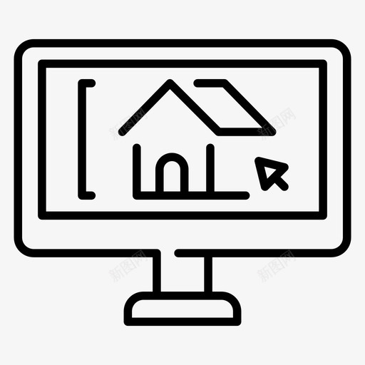 建筑软件计算机概念图标svg_新图网 https://ixintu.com 建筑 建造 房子 概念 计算机 软件