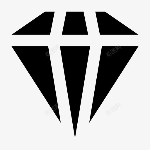 钻石宝石装饰品图标svg_新图网 https://ixintu.com 宝石 用户界面材料雕文图标 装饰品 钻石 高级