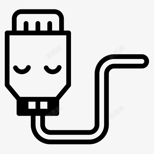 Usb技术多媒体线性图标svg_新图网 https://ixintu.com Usb 多媒体 技术 线性