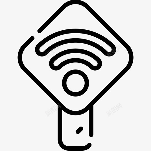 Wifi社交媒体118线性图标svg_新图网 https://ixintu.com Wifi 社交媒体118 线性