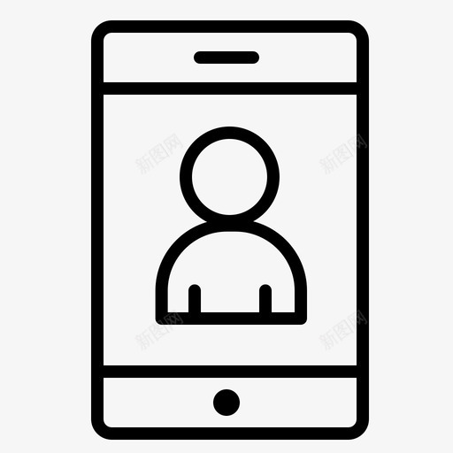 手机用户网络和社交媒体图标svg_新图网 https://ixintu.com 媒体 手机 用户 社交 网络