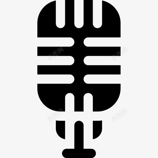 麦克风音乐103填充图标svg_新图网 https://ixintu.com 填充 音乐 麦克风