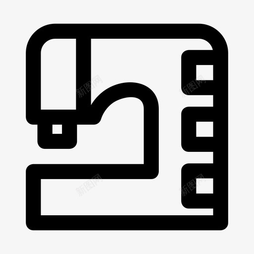 缝纫机工艺裁缝图标svg_新图网 https://ixintu.com 工艺 缝纫机 裁缝