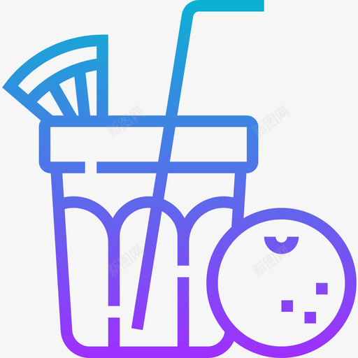 橙色健康食品20梯度图标svg_新图网 https://ixintu.com 健康食品 梯度 橙色