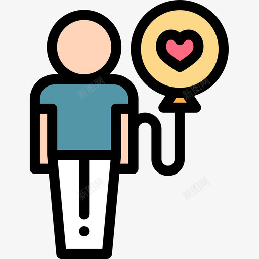 男人家庭生活21线条色彩图标svg_新图网 https://ixintu.com 家庭生活 男人 线条 色彩
