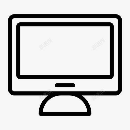电脑桌面显示器图标svg_新图网 https://ixintu.com 屏幕 显示器 桌面 电脑 电脑轮廓
