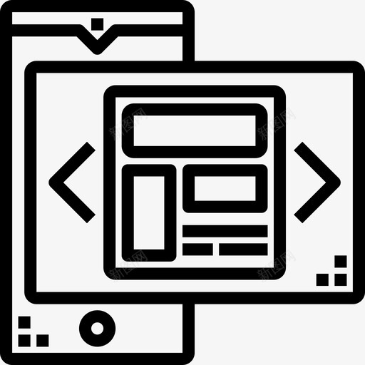 移动网页和开发25线性图标svg_新图网 https://ixintu.com 开发 移动 线性 网页设计
