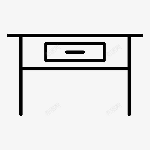 桌子家具室内图标svg_新图网 https://ixintu.com 室内 家具 木制 桌子