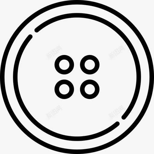 钮扣手工艺品9线状图标svg_新图网 https://ixintu.com 手工艺品 线状 钮扣