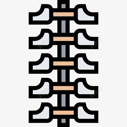 脊柱人体器官6线状颜色图标svg_新图网 https://ixintu.com 人体器官6 线状颜色 脊柱