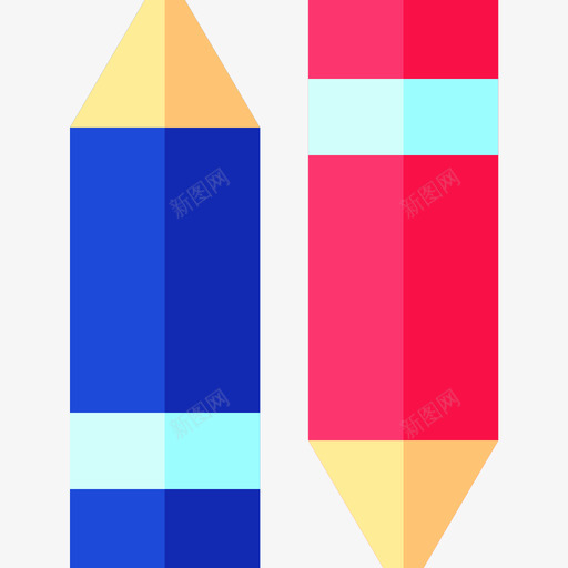 蜡笔圣诞玩具图标svg_新图网 https://ixintu.com 圣诞玩具 蜡笔