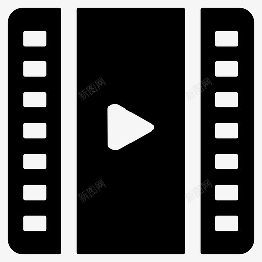 录像电影胶片电影摄影图标svg_新图网 https://ixintu.com 制作 图标 字形 录像 摄影 电影 界面 胶片 视频制作