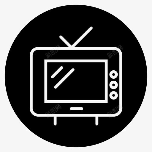 电视通讯设备1轮廓减去正面图标svg_新图网 https://ixintu.com 减去 正面 电视 轮廓 通讯设备