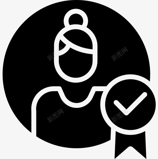女商人商务和管理5级扎实图标svg_新图网 https://ixintu.com 商务和管理5级 女商人 扎实
