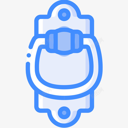 门环五金件4蓝色图标svg_新图网 https://ixintu.com 五金件4 蓝色 门环