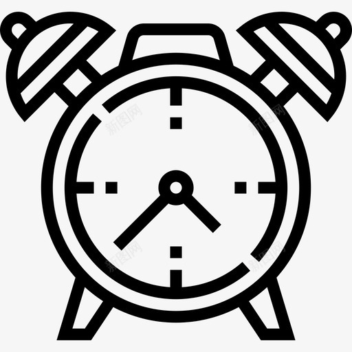 闹钟时间管理49线性图标svg_新图网 https://ixintu.com 时间管理 线性 闹钟