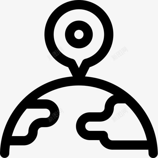 全球导航和地图17线性图标svg_新图网 https://ixintu.com 全球 地图 导航 线性