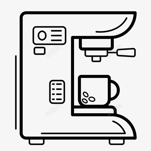 咖啡机烹饪意式浓缩咖啡机图标svg_新图网 https://ixintu.com 咖啡 咖啡机 意式浓缩咖啡机 热饮料 烹饪 茶收集