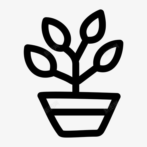 植物花园绿色图标svg_新图网 https://ixintu.com 植物 盆栽 绿色 自然 花园
