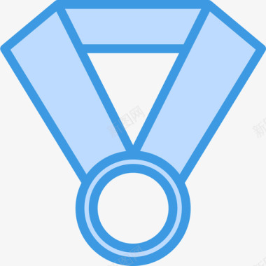 奖牌7号赛跑蓝色图标图标