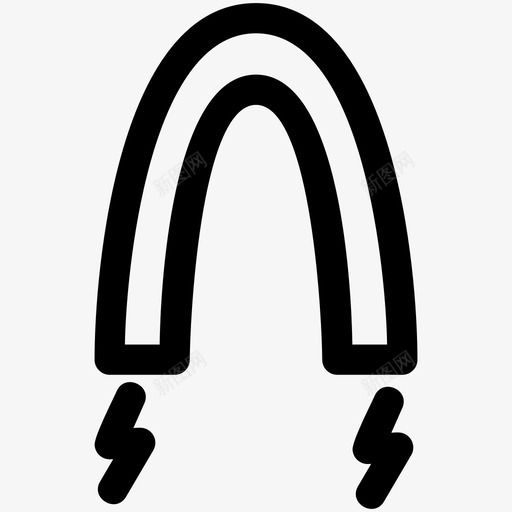 磁铁电磁马蹄形磁铁图标svg_新图网 https://ixintu.com 电源 电磁 磁铁 金属 马蹄形
