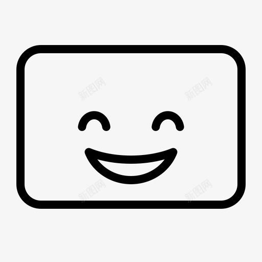 笑表情脸图标svg_新图网 https://ixintu.com 表情 贴纸 轮廓