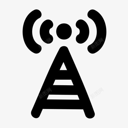 信号塔天线通信图标svg_新图网 https://ixintu.com 信号塔 图纸 基本 天线 移动塔 轮廓 通信