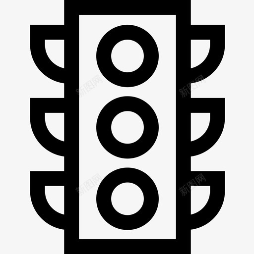 红绿灯位置89直线图标svg_新图网 https://ixintu.com 位置89 直线 红绿灯