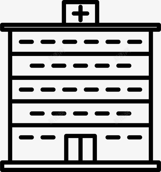 医院建筑医院建筑图标svg_新图网 https://ixintu.com 元素 医院 城市 建筑