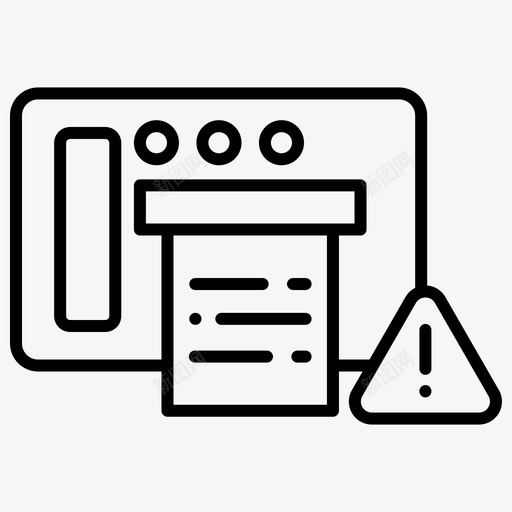 警告商务传真机图标svg_新图网 https://ixintu.com 传真机 商务 警告