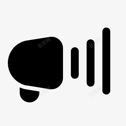 扩音器业务界面图标svg_新图网 https://ixintu.com 业务 启动 字形 扩音器 界面