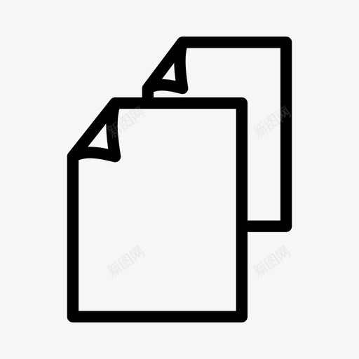 复制克隆文档图标svg_新图网 https://ixintu.com 克隆 图标 复制 多媒体 文档 纸张 页面