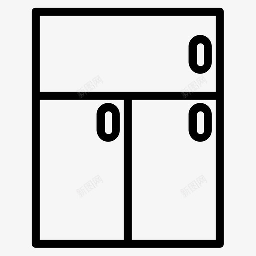 冰箱冷却器家具图标svg_新图网 https://ixintu.com 五金 冰箱 冷却器 家具 电子 科技