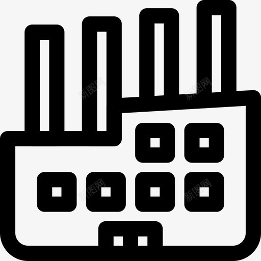 41号市直线大厦图标svg_新图网 https://ixintu.com 41号市直线大厦