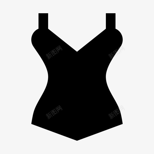 比基尼海滩裙子图标svg_新图网 https://ixintu.com 假日 假期 夏季 比基尼 海滩 海滩雕纹 裙子