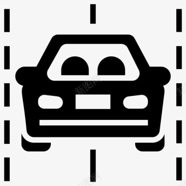汽车在路上车道道路运输图标图标