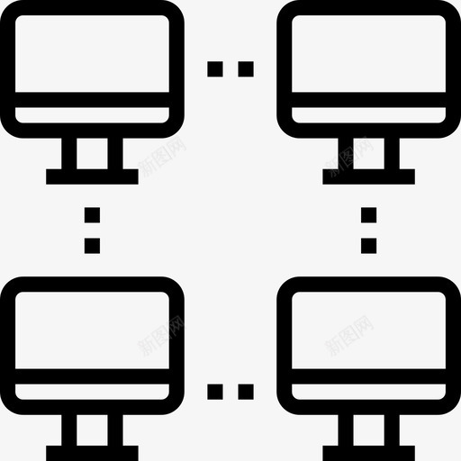 联网计算机网络线性图标svg_新图网 https://ixintu.com 线性 联网 计算机网络