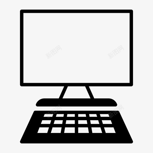 电脑台式机设备图标svg_新图网 https://ixintu.com 半成品 台式机 小工 工具 电脑 电话 设备 键盘
