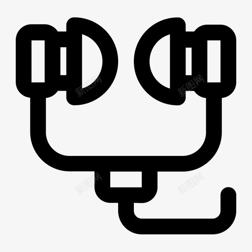 耳机音频耳塞图标svg_新图网 https://ixintu.com 概述 硬件 耳塞 耳机 音频