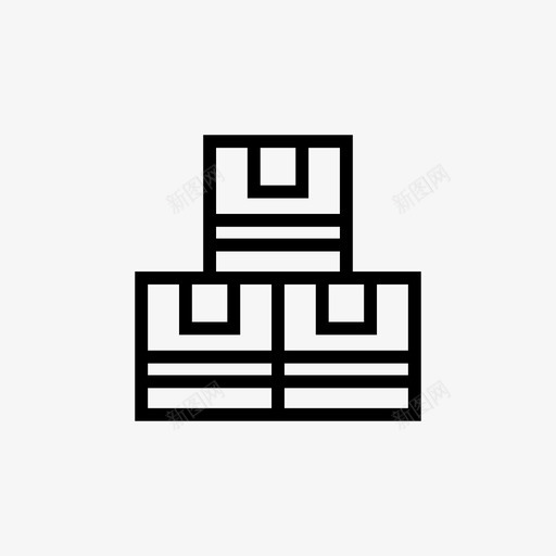 产品盒子容器图标svg_新图网 https://ixintu.com 产品 包装 容器 盒子 立方体