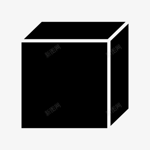 立方体三维几何图标svg_新图网 https://ixintu.com 三维 几何 形状 界面 立方体 符号