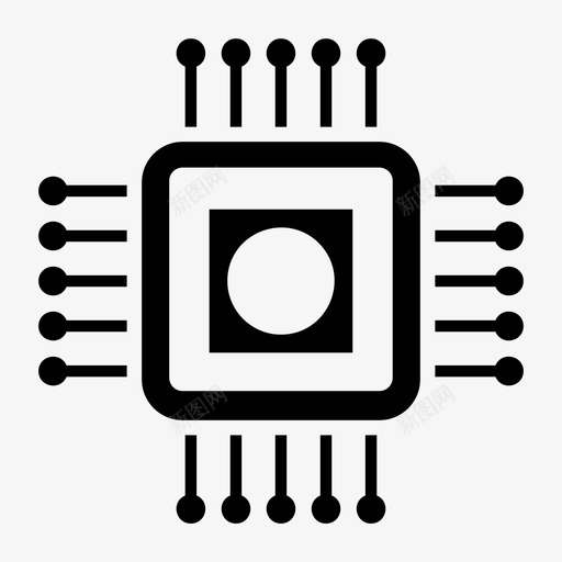 计算机大脑中央处理器图标svg_新图网 https://ixintu.com 中央处理器 大脑 硬件 计数 计算机